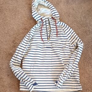 Striped Blue and White Hoodie